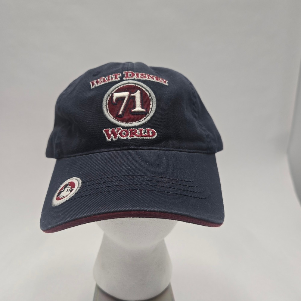 Walt Disney World 71 Navy Blue Baseball Hat Mickey Mouse Est 1971 Adjustable Cap